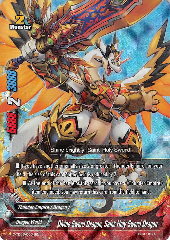 Divine Sword Dragon, Saint Holy Sword Dragon (RRR Foil) - X-TD03