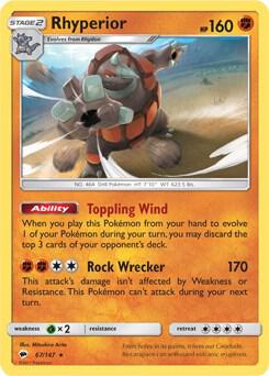 Rhyperior - 67/147 (SM Burning Shadows) 067/147 from Deck Exclusives