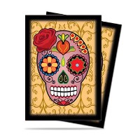 Dia De Los Muertos Pink Skull Standard Deck Protectors (50-Pack) · Ultra Pro Card Sleeves