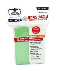 Double Matte Sleeve - Supreme Sleeves Japanese Size Matte Light Green (60-Pack) · Ultimate Guard Card Sleeves