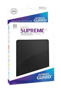 Double Matte Sleeve - Supreme UX Sleeves Black (80-Pack) · Ultimate Guard Card Sleeves