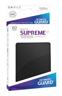 Double Matte Sleeve - Supreme UX Sleeves Japanese Black (60-Pack) · Ultimate Guard Card Sleeves