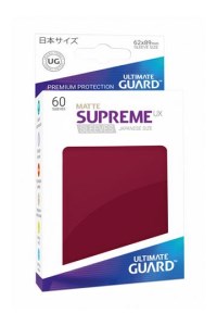 Double Matte Sleeve - Supreme UX Sleeves Japanese Burgundy (60-Pack) · Ultimate Guard Card Sleeves