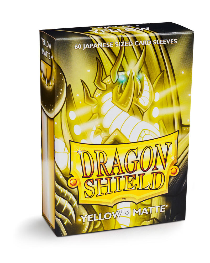yellow card sleeves Dragon Shield Matte Japanese Sleeves - Yellow (60-Pack) - Dragon Shield Card  Sleeves - Card Sleeves