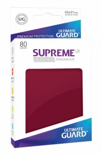 Gloss Sleeve - Supreme UX Sleeves Burgundy (80-Pack) · Ultimate Guard Card Sleeves