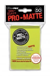 Pro-Matte Standard Deck Protectors - Bright Yellow (50-Pack) · Ultra Pro Card Sleeves