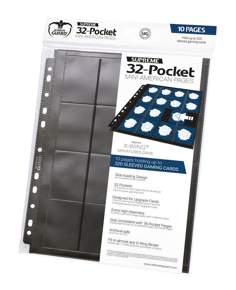 Double-Sided Side-Loading Compact 16-Pocket Pages Mini-American - 11-Holes, Black (10-Pack) - Ultimate Guard Protective Pages - Protective Pages - TCGplayer.com Double-Sided Side-Loading Compact 16-Pocket Pages Mini-American - 11-Holes, Black (10-Pack) - Ultimate Guard Protective Pages - Protective Pages - TCGplayer.com