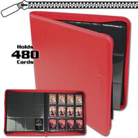 Z-Folio 12-Pocket LX Album - Red - BCW Storage Albums