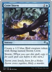 Crow Storm - Unstable - Magic: The Gathering card