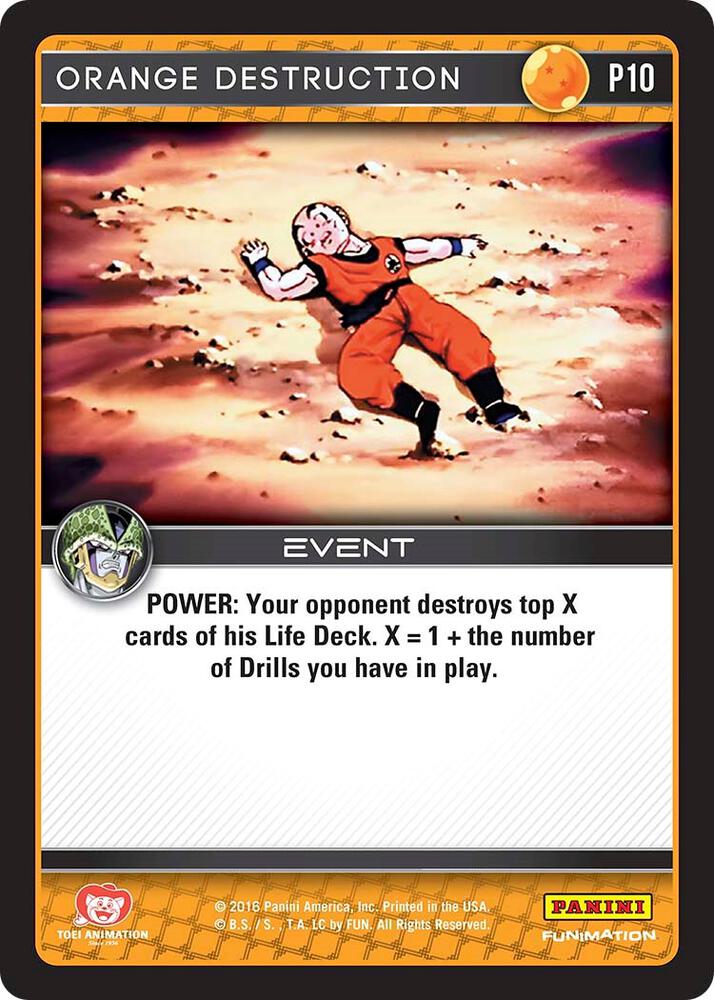 Orange Destruction (Perfection) - Panini Promo Cards - Dragon Ball