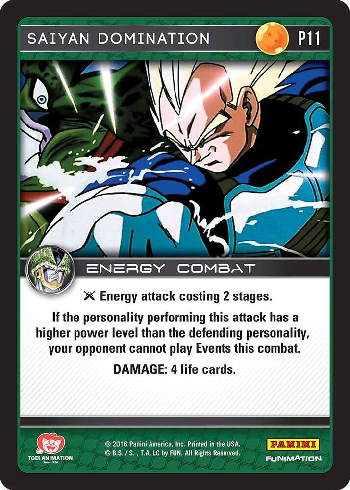 Saiyan Domination (Perfection) - Panini Promo Cards - Dragon Ball