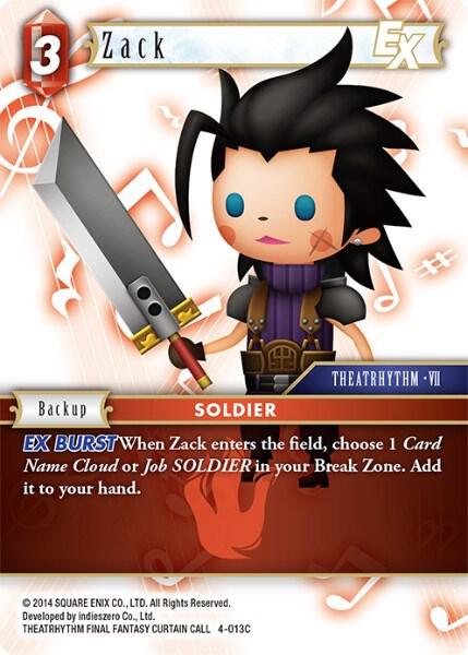 Zack EX Opus IV Final Fantasy TCG