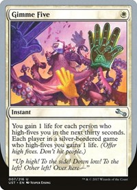 Gimme Five - Unstable - Magic: The Gathering card