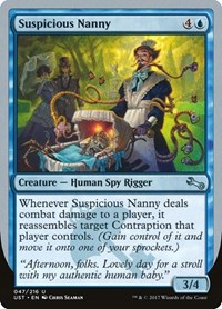 Suspicious Nanny - Unstable - Magic: The Gathering card