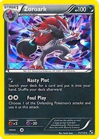 Zoroark - 71/114 (Cracked Ice Holo) #071/114 from Blister Exclusives Pokemon card image