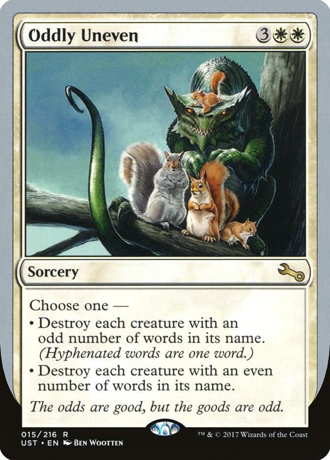 Oddly Uneven 15 card