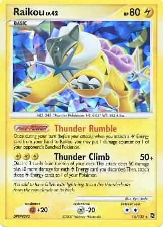 Raikou - 16/132 (Cracked Ice Holo) 016/132 from Miscellaneous Cards & Products