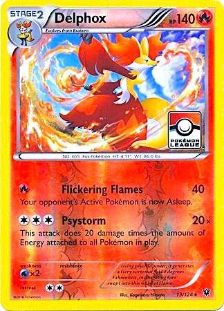 Delphox - 13/124 (Pokemon League) 013/124 from League & Championship Cards