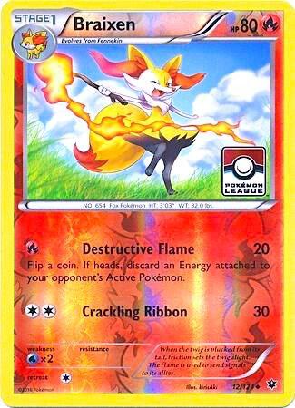 Braixen - 12/124 (Pokemon League) 012/124 from League & Championship Cards