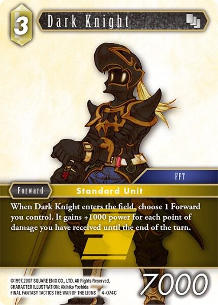 Dark Knight Opus Iv Final Fantasy Tcg Tcgplayer