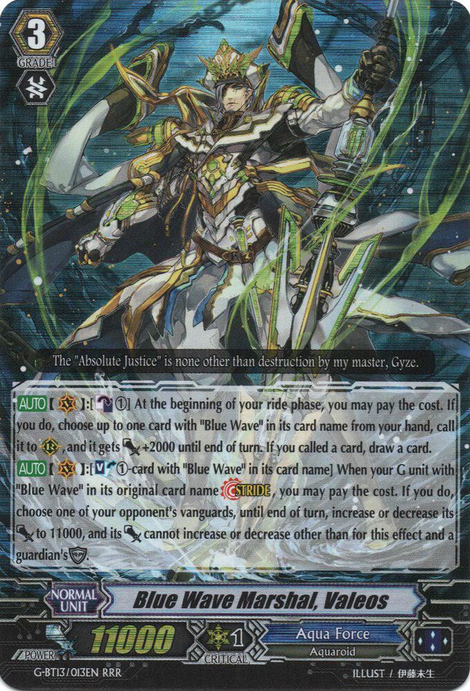 Blue Wave Marshal, Valeos