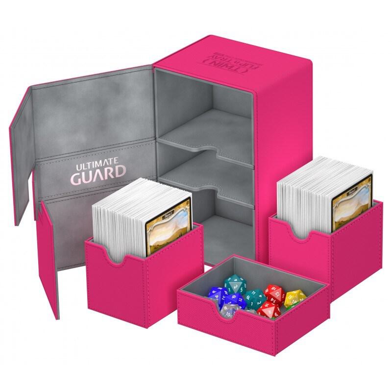 Twin Flip 'n' Tray Deck Case - Pink (Holds 160+) - Ultimate Guard