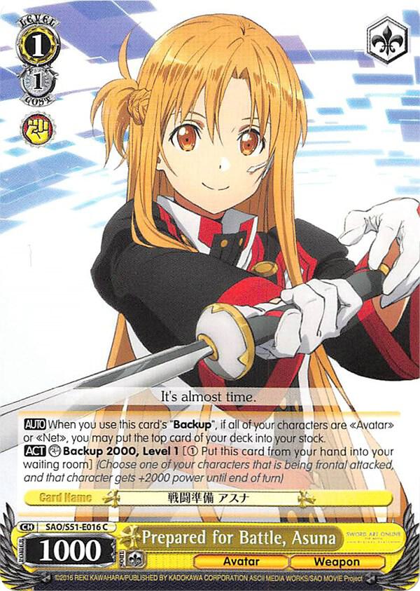 Prepared for Battle, Asuna
