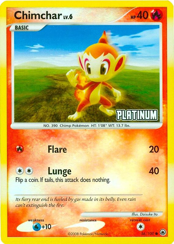 Chimchar - 56/100 [Platinum] 056/100 from Burger King Promos