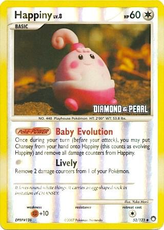 Happiny - 52/123 [Diamond & Pearl] 052/123 from Burger King Promos
