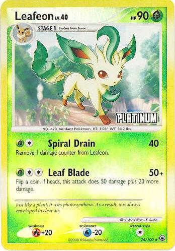 Leafeon - 24/100 [Platinum] 024/100 from Burger King Promos