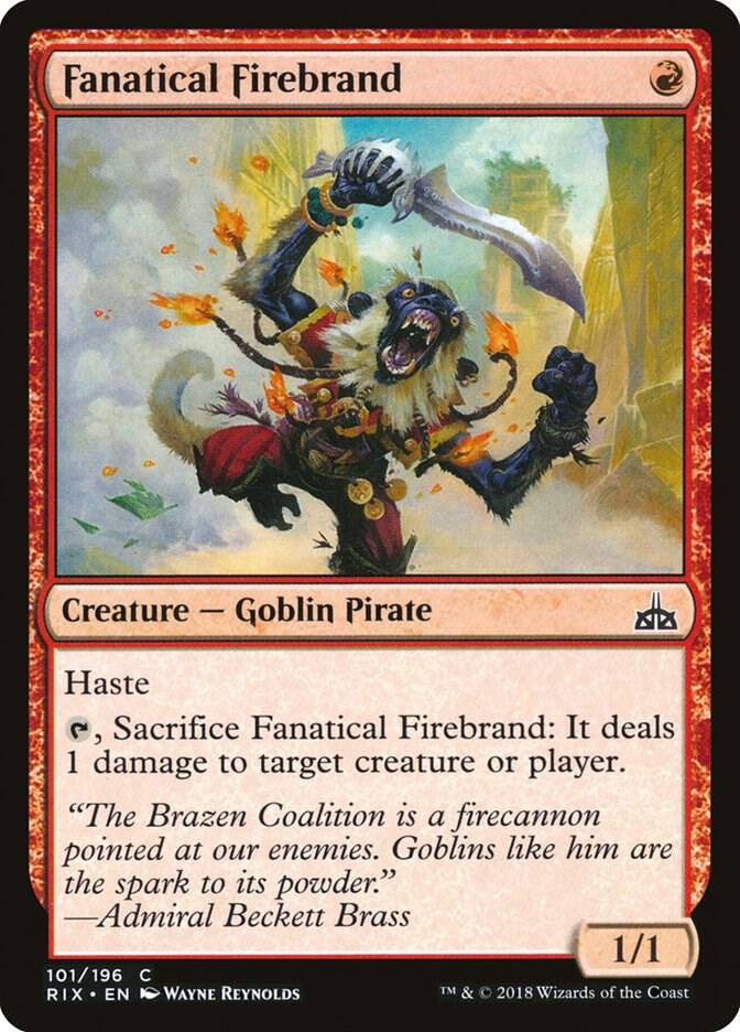 Fanatical Firebrand - Rivals of Ixalan - Magic: The Gathering