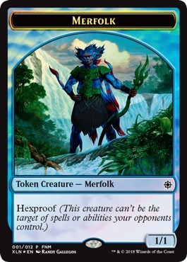 Merfolk Treasure Double Sided Token