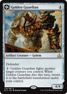 Golden Guardian // Gold-Forge Garrison #179s — Rivals of Ixalan Promos