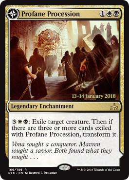 Profane Procession // Tomb of the Dusk Rose #166s — Rivals of Ixalan Promos