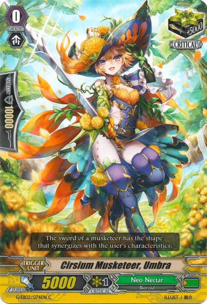 Cirsium Musketeer, Umbra