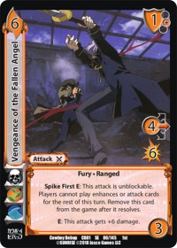 Vengeance Of The Fallen Angel Cowboy Bebop Universus Online Gaming Store For Cards Miniatures Singles Packs Booster Boxes