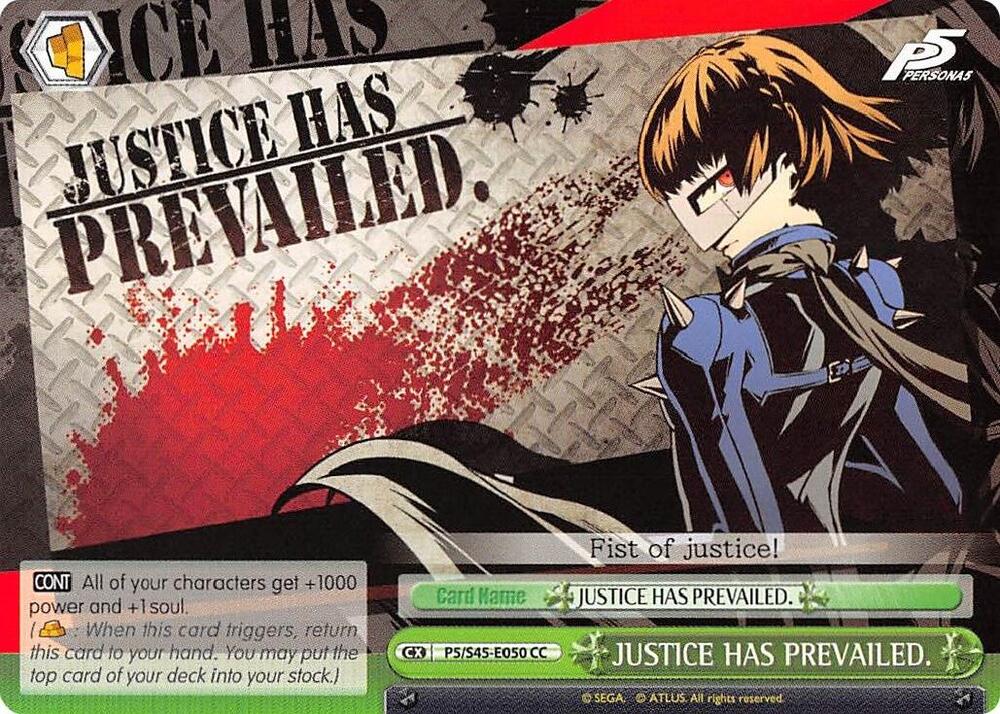 JUSTICE HAS PREVAILED.