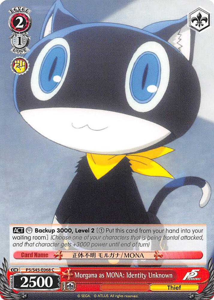 Morgana as MONA: Identity Unknown - Persona 5 - Weiss Schwarz