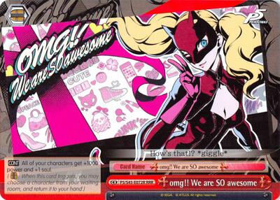 omg!! We are SO awesome (RRR) Persona 5 Triple Rare Weiss Schwarz card — value and price