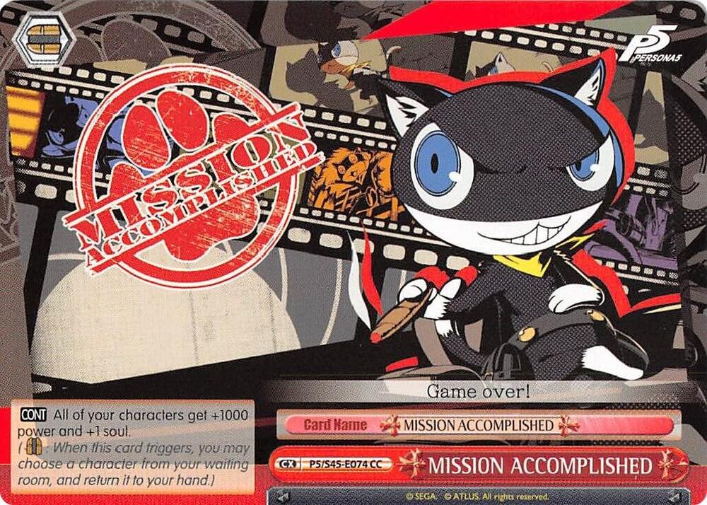MISSION ACCOMPLISHED