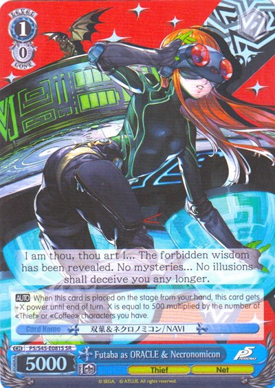 Futaba as ORACLE & Necronomicon (SR) card