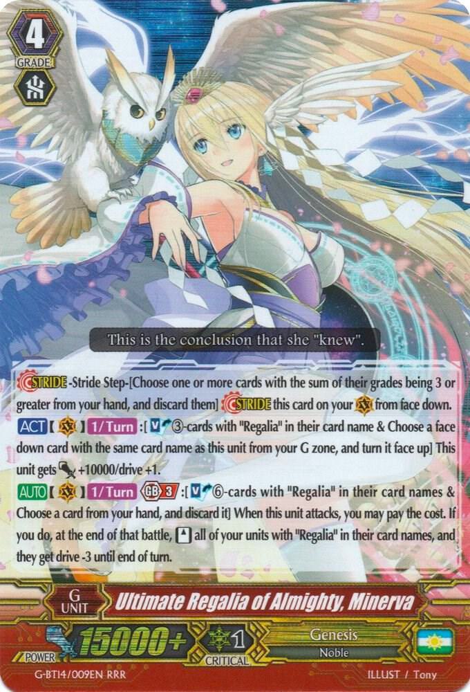 Ultimate Regalia of Almighty, Minerva - G-BT14: Divine