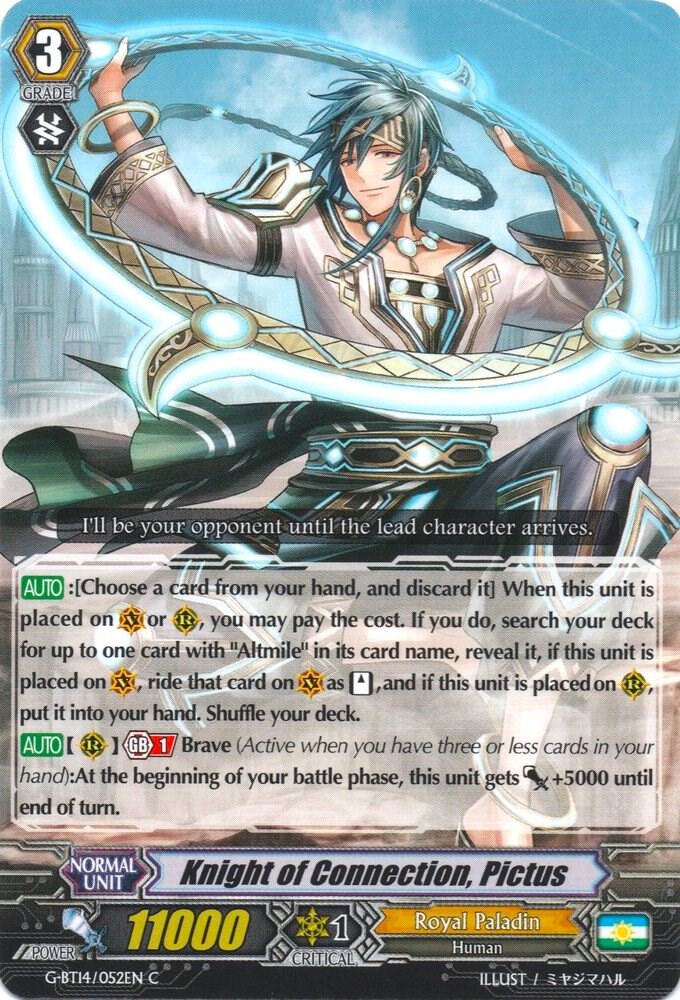 Knight of Connection, Pictus - G-BT14: Divine Dragon Apocrypha - Cardfight  Vanguard - TCGplayer.com