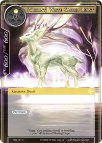 [Variant] White Sacred Beast - Force of Will The Time Spinning Witch trading card