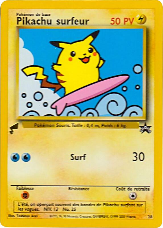 Pikachu (Surfing) 28 from Pikachu World Collection Promos