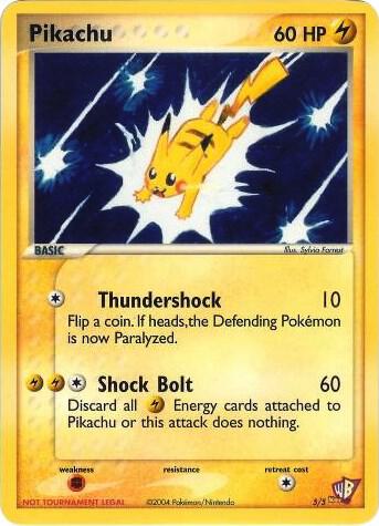 Pikachu 005/005 from Kids WB Promos