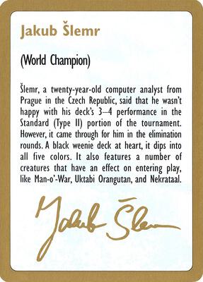 1997 Jakub Slemr Biography Card