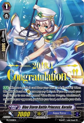 Blue Storm Battle Princess, Koralia - PR/0408EN (Hot Stamped)