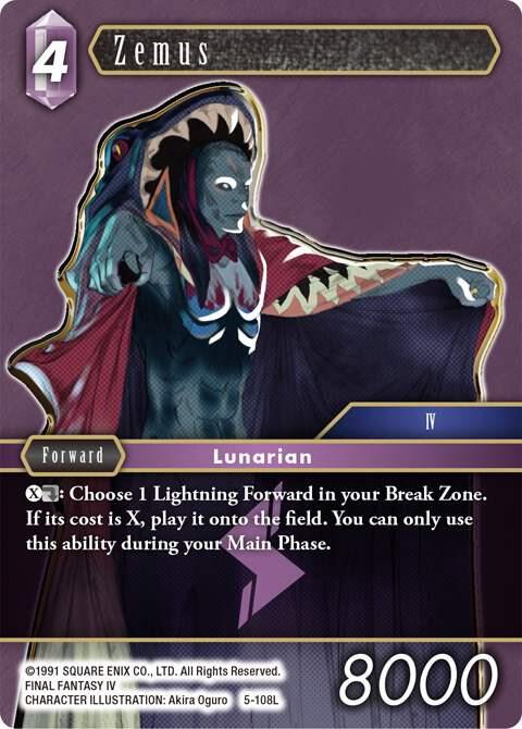 Zemus (Opus V) — Final Fantasy TCG card