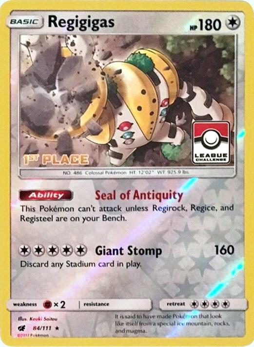 Regigigas - 84/111 (League Challenge) [1st Place] 084/111 from League & Championship Cards